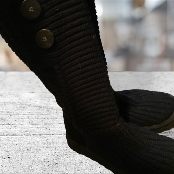 Ugg Classic Candy, Black Tall‎ Sweater Boots, women’s size 5 - Picture 7 of 9
